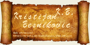 Kristijan Besniković vizit kartica